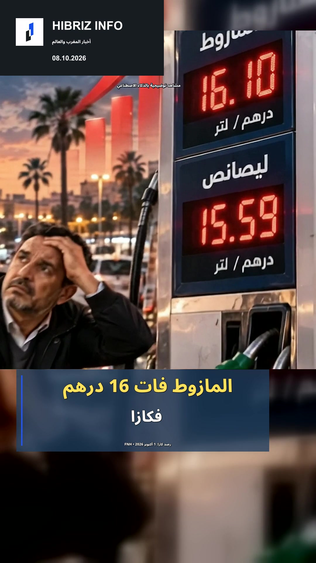 إطار توضيحي من الفيديو المعتمد حول أثمنة المازوط فكازا